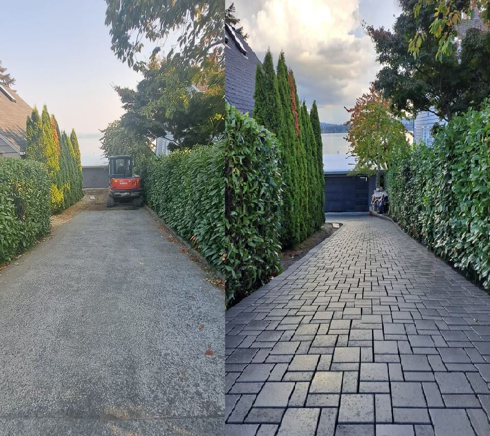 driveway 3 before after